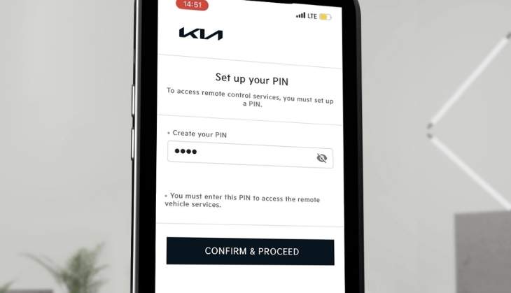 Continue with your registration by adding your phone number and creating a PIN code. Your PIN will be required to use the Kia Connect App.